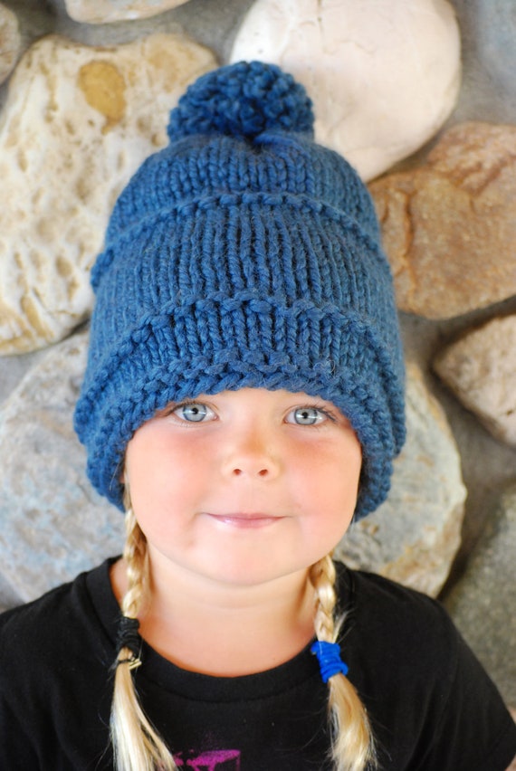 Unisex Hand Knit Wool Blend Beanie