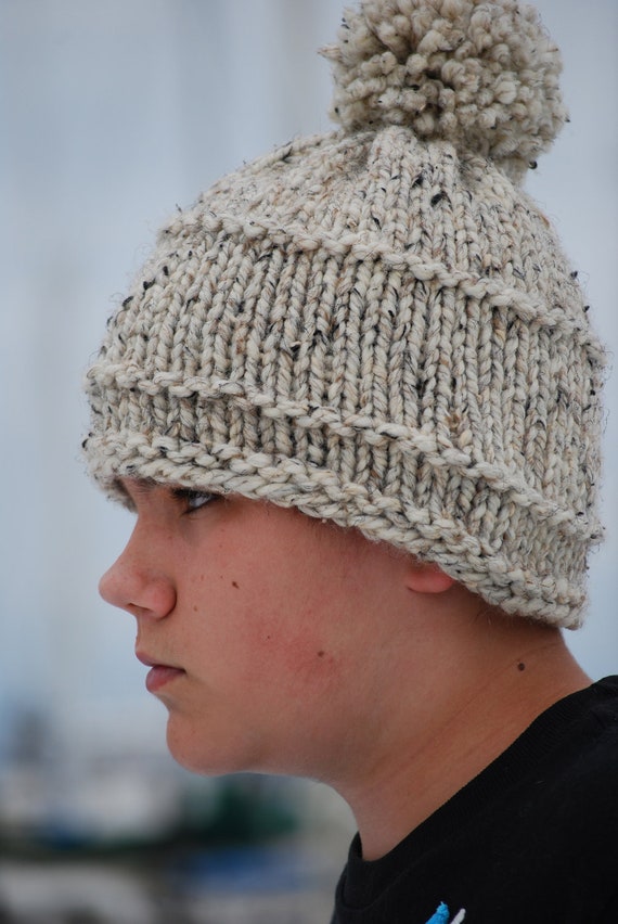 Cream Classic Wool Hat GRNSHTS Unisex Winter Knitted Cuffed Beanie Hats Soft Watch  main image 3