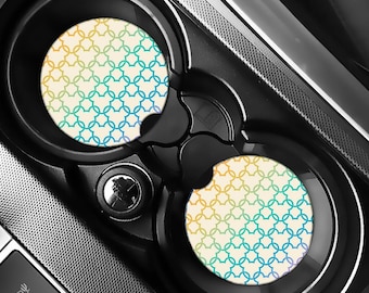 Theme Park Inspired Car Coasters | Neoprene Cup Holder Inserts (Set of 2) |  Vehicle accessories