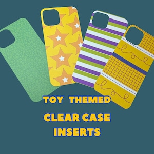 Toy Inspired Phone Case Insert | Clear Phone Case Insert | Interchangeable Phone Insert | Nostalgic Phone Accessory | Handmade