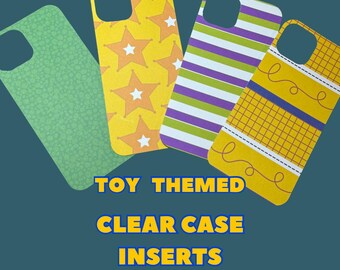 Toy Inspired Phone Case Insert | Clear Phone Case Insert | Interchangeable Phone Insert | Nostalgic Phone Accessory | Handmade