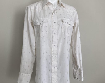 Vintage Country Cowboy Pearl Snap Western Shirt Americana Chute #1 Mens Medium