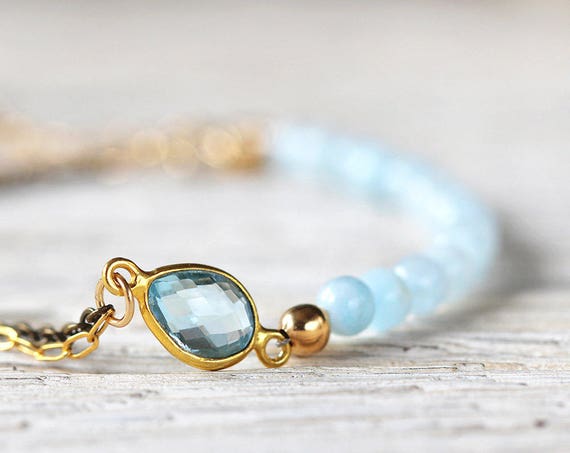Blue Bridal Bracelet - Something Blue Bracelet
