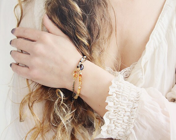 Dendritic Opal Bracelet - Dainty Opal Bracelet