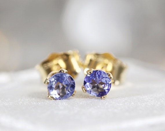 Tanzanite Studs - Rare Gemstone Studs
