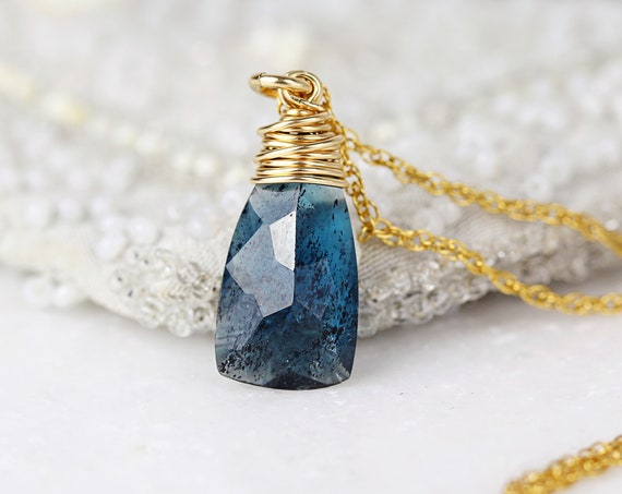 Gold Kyanite Pendant - Everyday Necklace