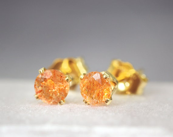 Sunstone Earrings - Earrings For Good Luck and Travel