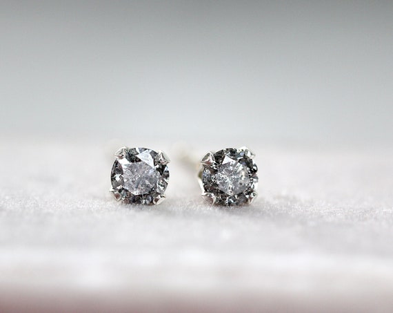 Tiny Diamond Studs - Anniversary / Love Gift