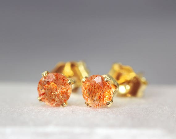Sunstone Earrings - Earrings For Good Luck & Travel