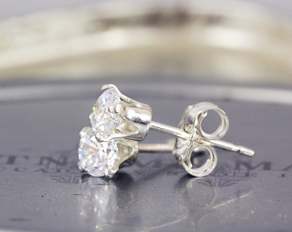 CZ Wedding Studs - Bridal Earrings - Earrings For Bridesmaids
