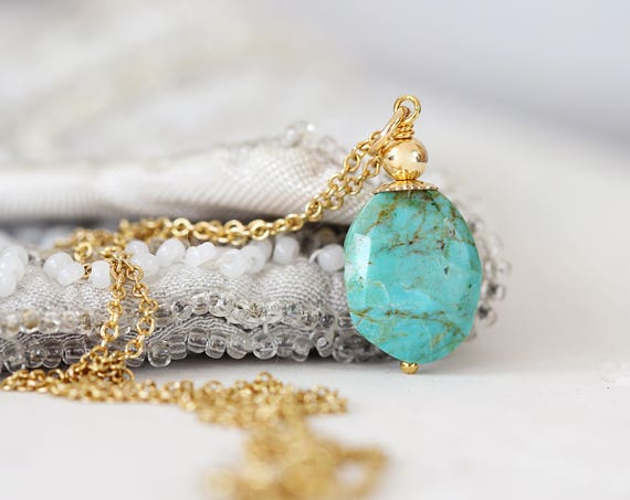 Kingman Turquoise Necklace - Genuine Turquoise Jewelry