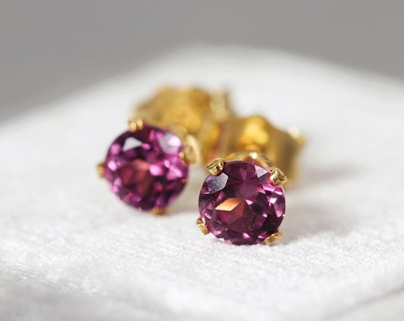 Rhodolite Garnet Earrings - Earrings for Love & Inspiration