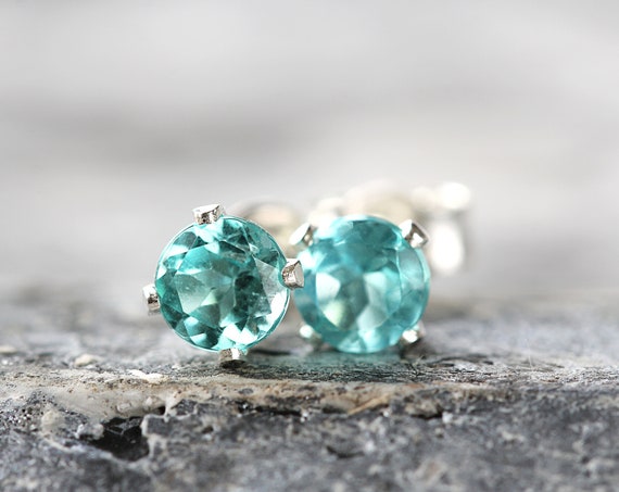 Apatite Stud Earrings - Summer Earrings