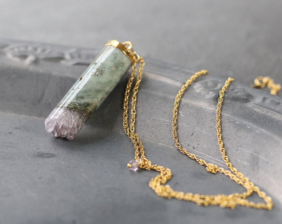 Amethyst Pendant Necklace - Crystal Necklace