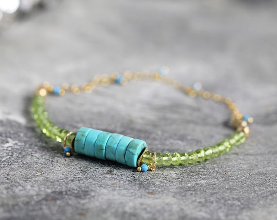 Turquoise Bracelet - Mixed Stone Bracelet