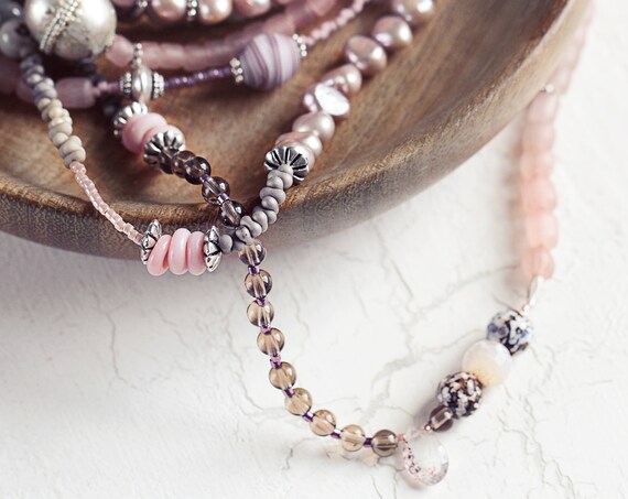 Multi Gemstone Necklace - Long Boho Necklace