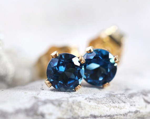 London Blue Topaz Earrings - November Birthstone Earrings