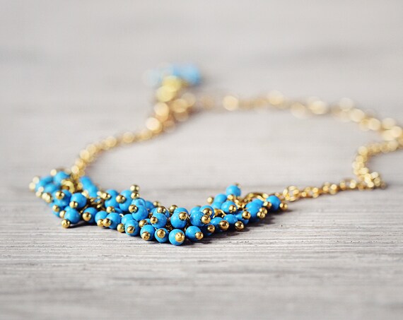 Blue Turquoise Bracelet - December Birthstone Gift