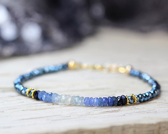 Blue Sapphire Bracelet - September Birthstone Bracelet