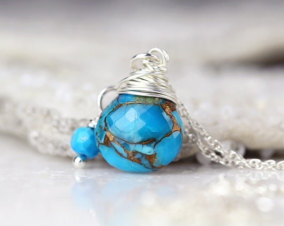 Arizona Turquoise Pendant - Rare Stone Necklace