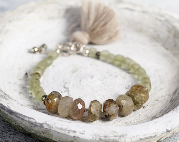 Rutilated Quartz Bracelet - Earthy Boho Bracelet