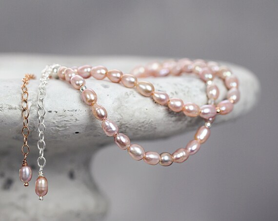 Pink Pearl Bracelet - Freshwater Pearl Bracelet