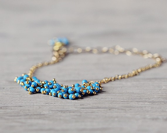 Blue Turquoise Bracelet - December Birthstone Gift