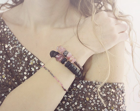 Smoky Quartz Bracelet - Chunky Statement Bracelet