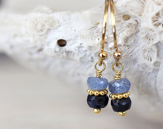 Blue Sapphire Earrings - September Birthstone Earrings