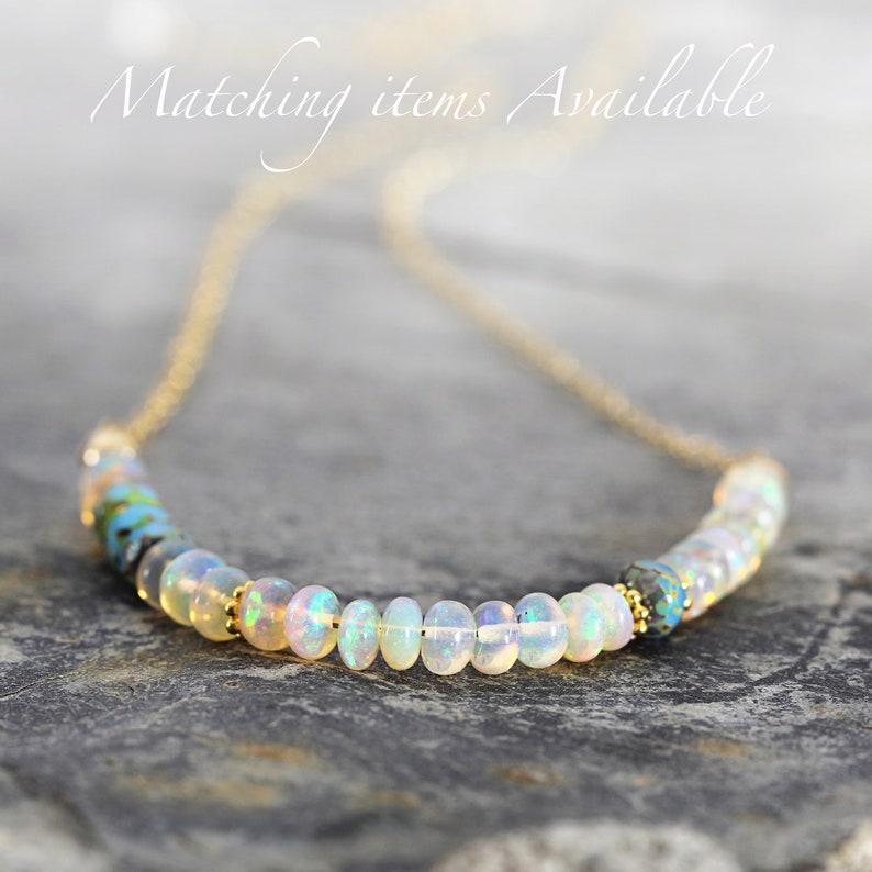 White Opal Bracelet Iridescent Gemstone Bracelet October Birthstone Bracelet Opal Jewelry For Women Fine jewelry Gift For Her image 7