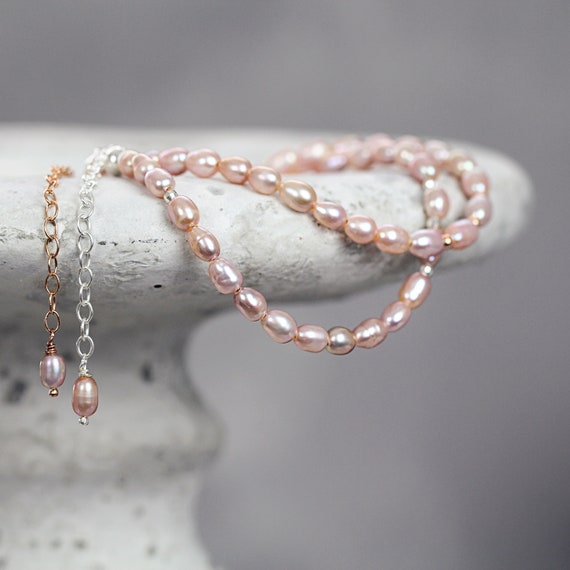 Pink Pearl Bracelet - Freshwater Pearl Bracelet