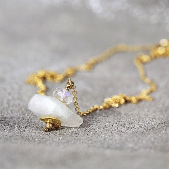 Moonstone Necklace - Bridal Wedding Necklace