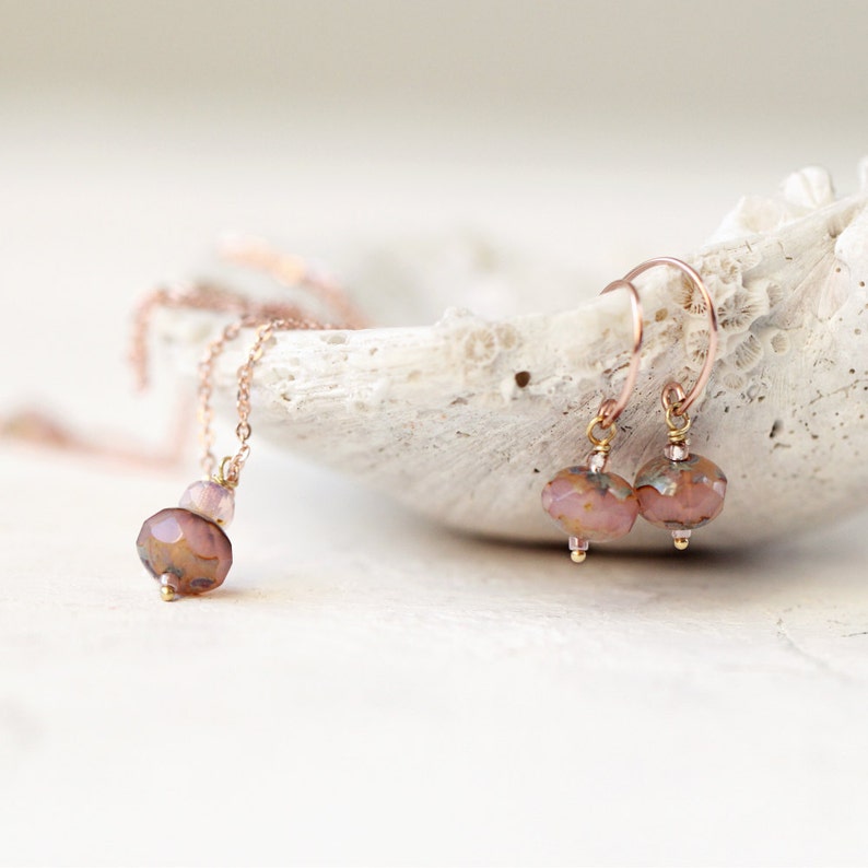 Dainty Rose Gold Necklace Delicate Feminine Jewelry Necklace for Mom, Wedding, Bridesmaids image 5