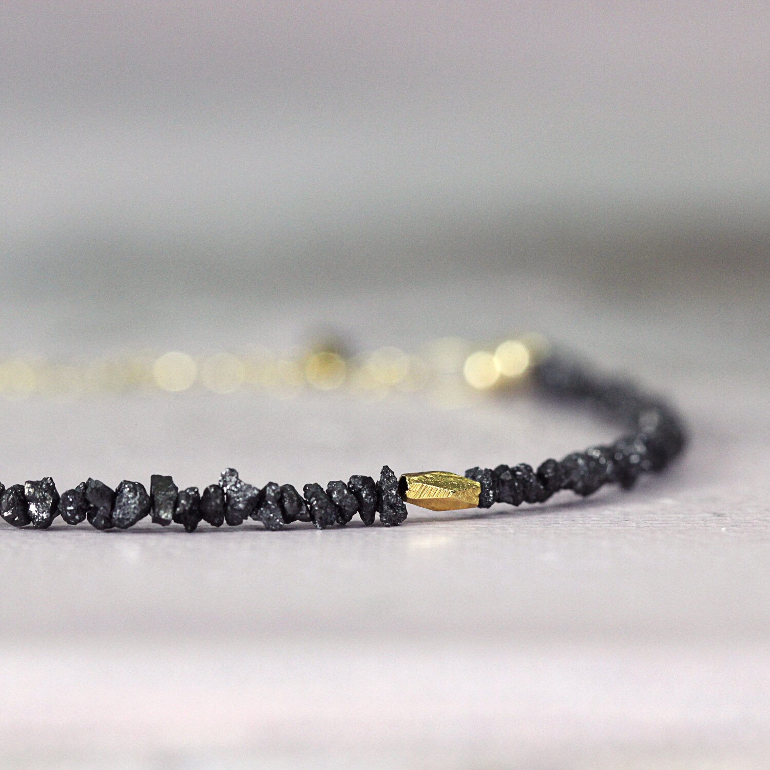 Raw Diamond Bracelet Skinny Boho Bracelet