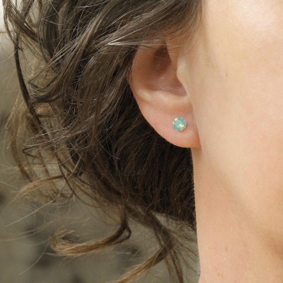Sterling Silver Stud Earrings Gift For Sensitive Ears - Ocean Inspired Beach Wedding Jewellery