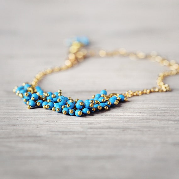 Blue Turquoise Bracelet - December Birthstone Gift