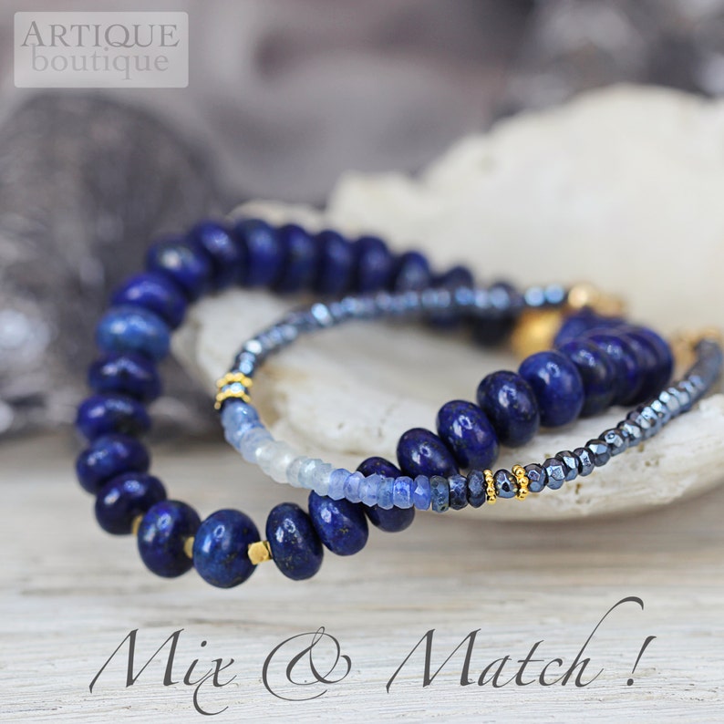 September Birthstone Bracelet Blue Sapphire Bracelet Birthstone Jewelry For Her Ombre Bracelet For Girlfriend