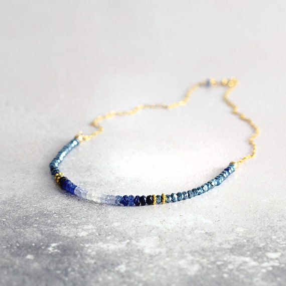 Blue Sapphire Necklace - September Birthstone Jewellery