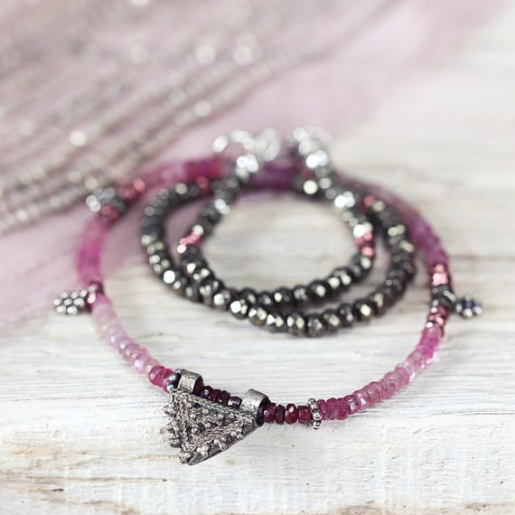 Sapphire & Ruby Necklace - Fine Jewelry Necklace