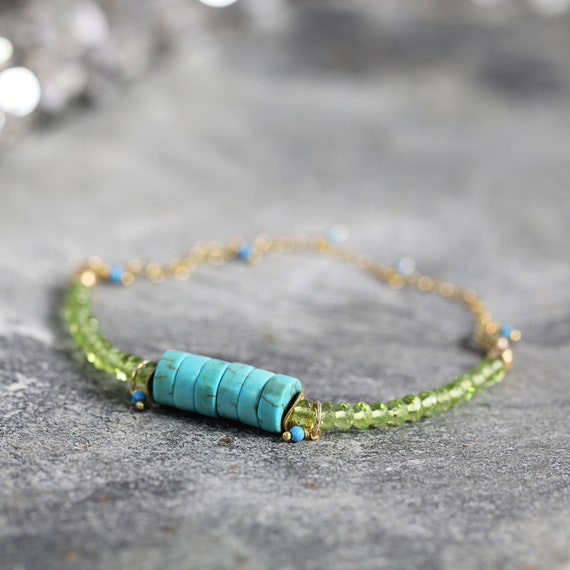 Turquoise Bracelet - Mixed Stone Bracelet