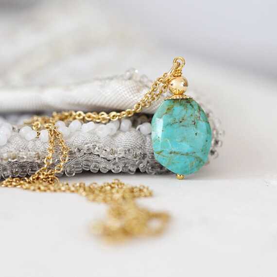 Kingman Turquoise Necklace - Genuine Turquoise Jewelry