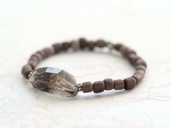 Raw Quartz Bracelet - Rough Stone Jewelry