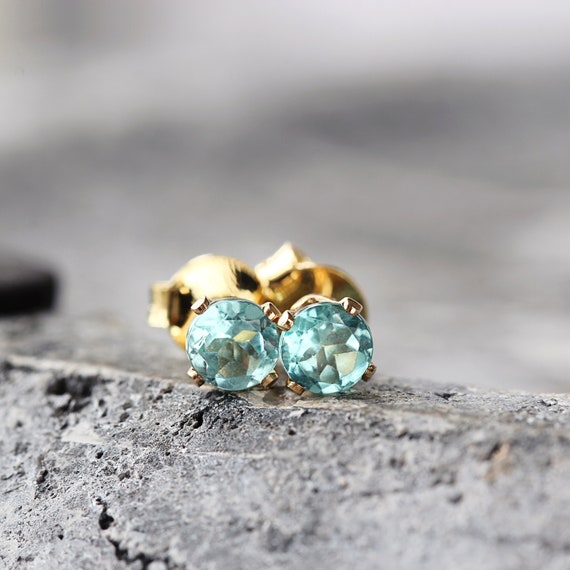 Ocean Blue Earrings - Apatite Studs