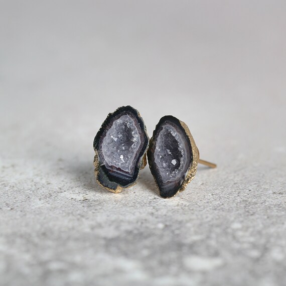 Geode Earrings - Black Geode Earrings