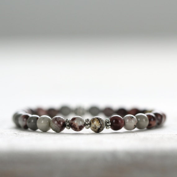 Natural Jasper Bracelet - Rustic, Earthy Stone Jewelry