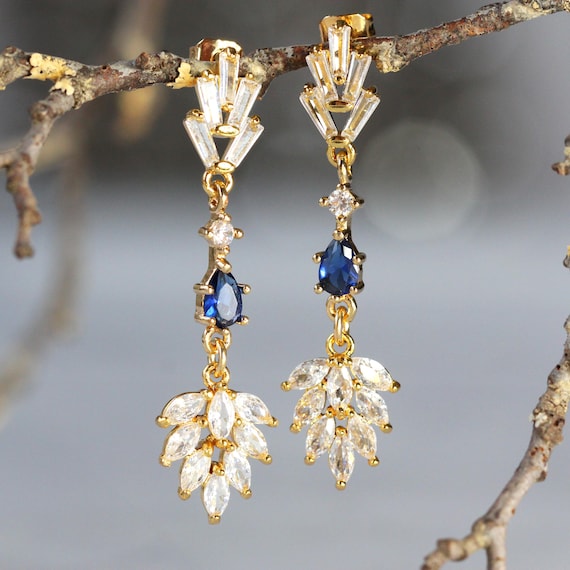 Art Deco Crystal Earrings - 1920's Vintage Style Jewelry