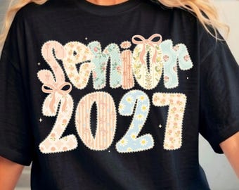 Coquette Senior 2027 PNG Bundle, Preppy Lace Graduation Designs (Digital Download)