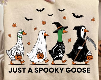 Spooky Goose Halloween PNG | Funny Ghost Goose Shirt Design | Sublimation | Digital Download