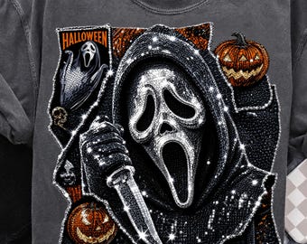 Halloween PNG | Spooky Shirt Design | Glitter Horror Inspired Artwork | Fall Sublimation | Digital Download