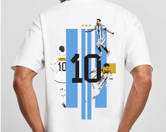 Messi 10 Soccer T-Shirt Design | World Cup 2026 Trophy PNG | Football Fan Digital Download